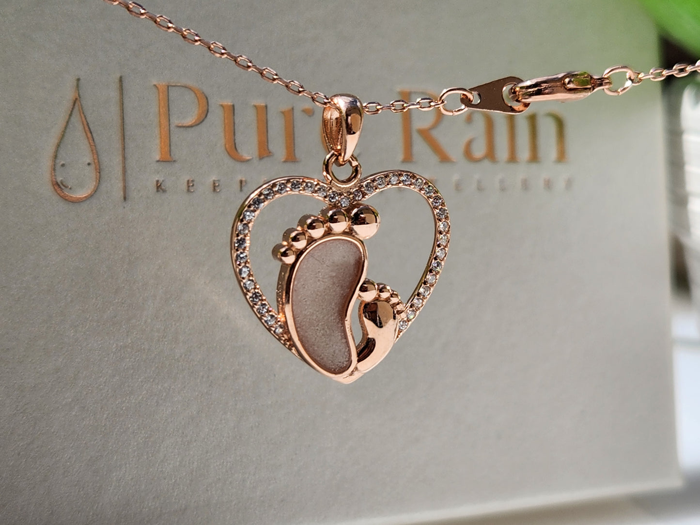 Babyfoot Heart Pendant