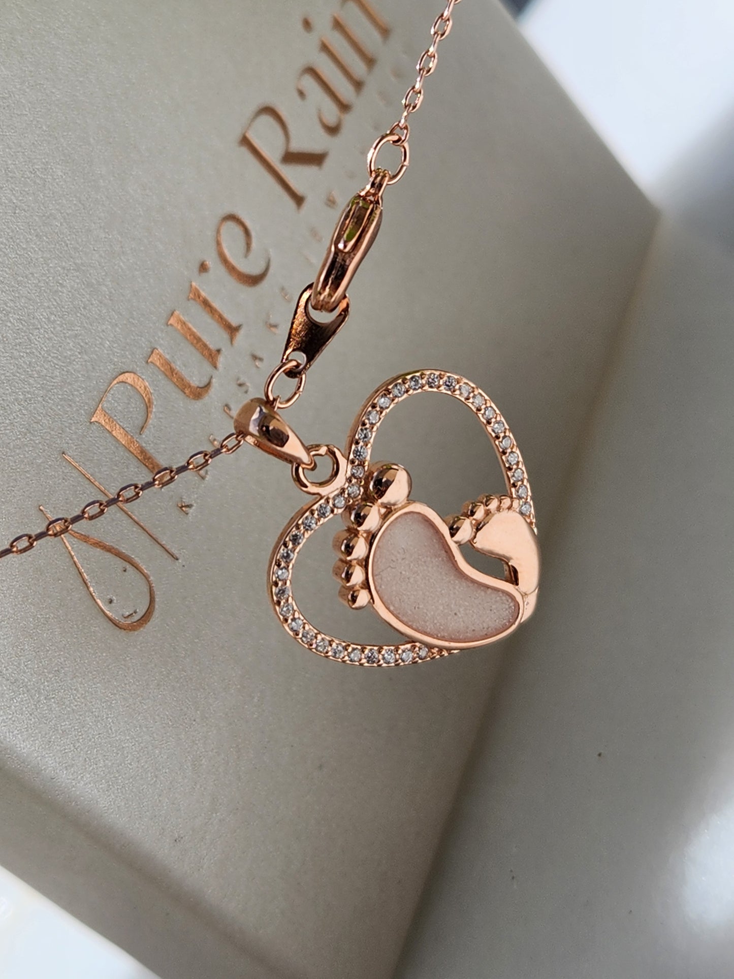 Babyfoot Heart Pendant