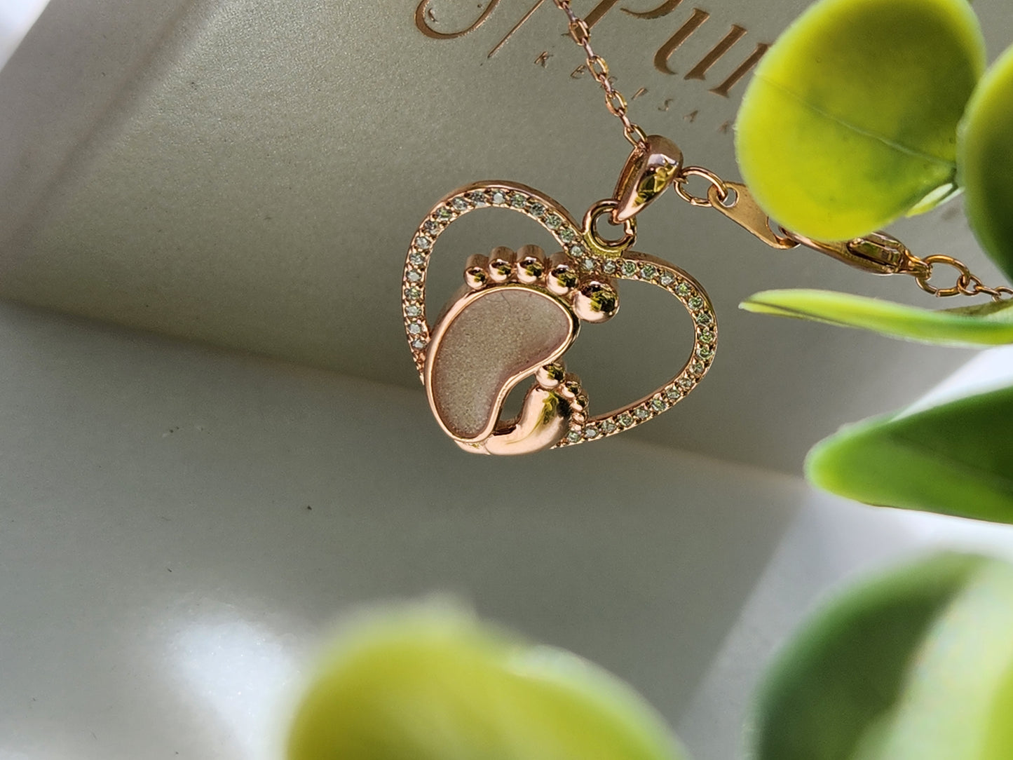 Babyfoot Heart Pendant