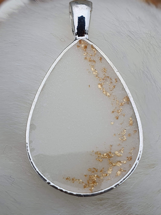 Bezel Tear Drop Necklace