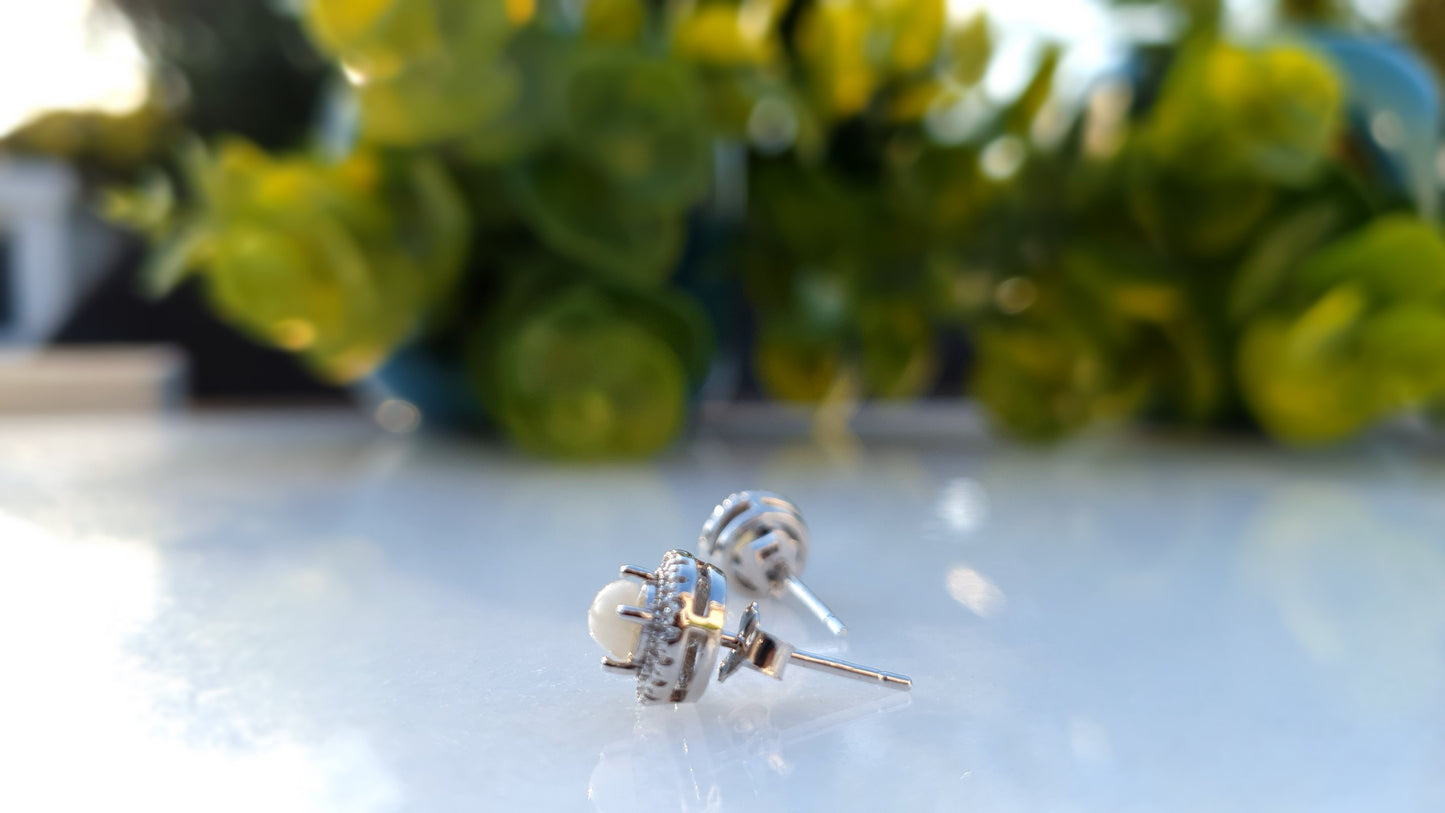 Halo Silver Earrings