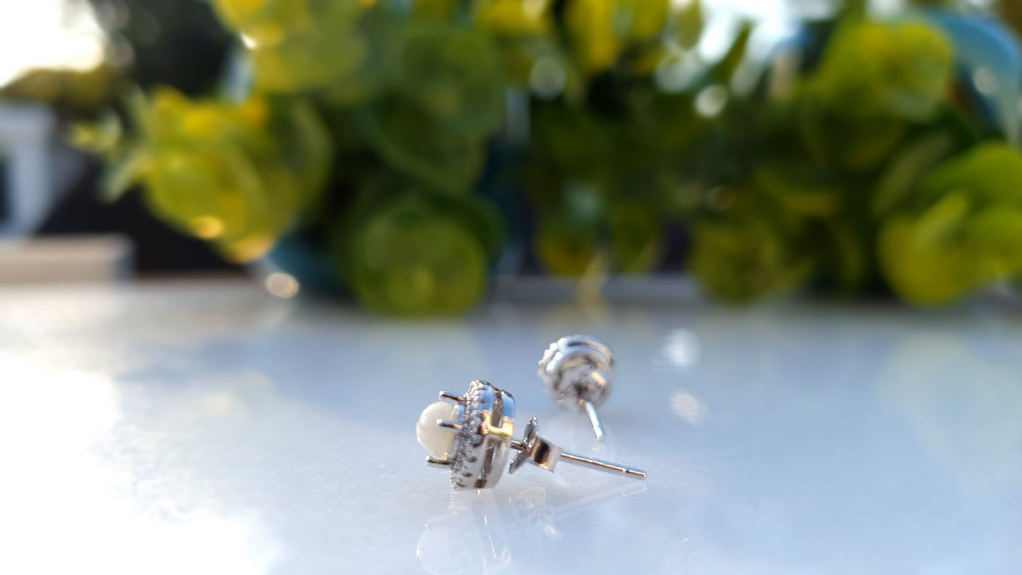 Halo Silver Earrings