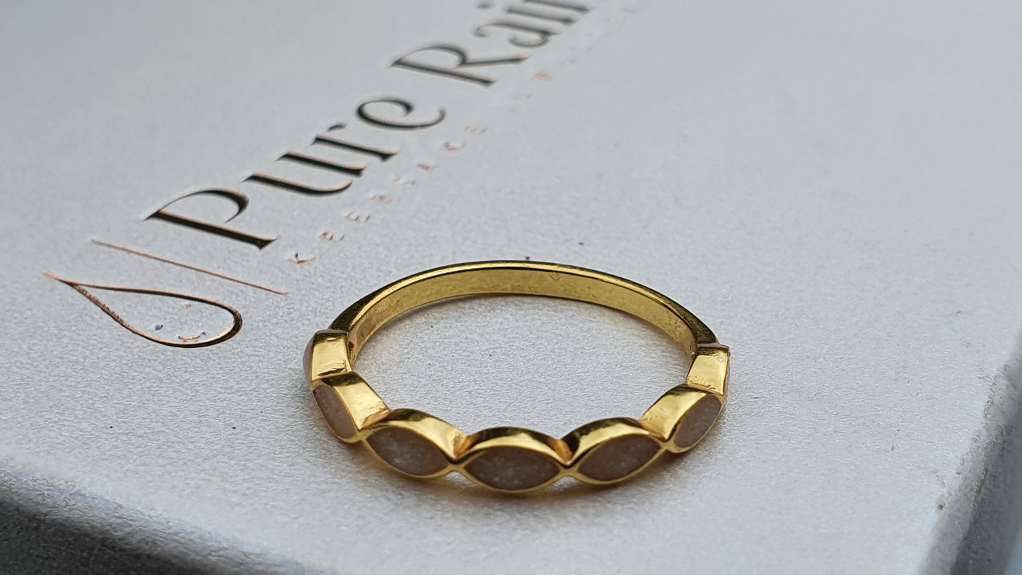 Gold Marquise Half Band