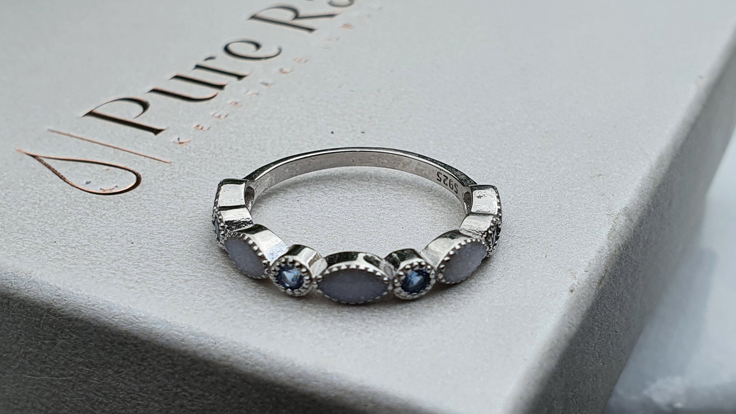 Marquise Half Band with Birthstones