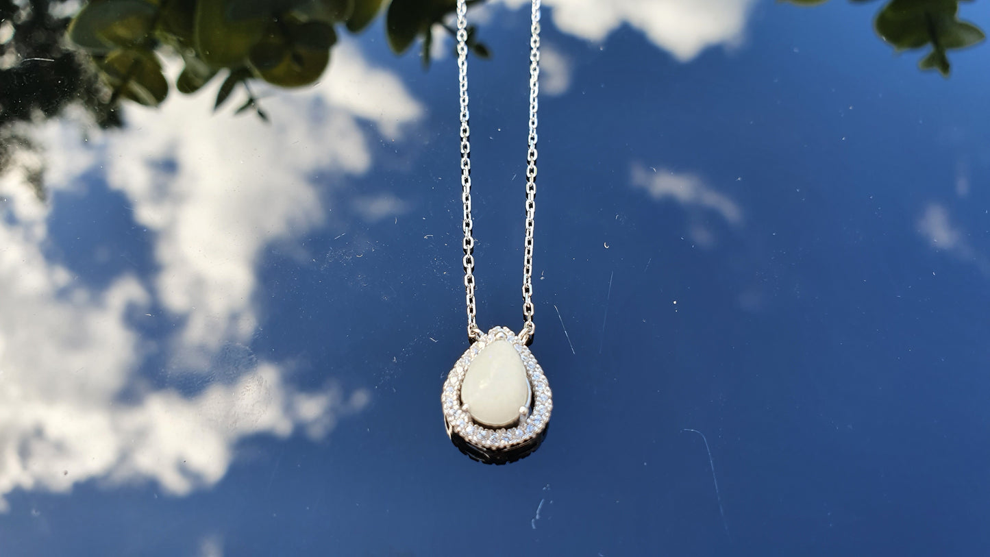 Teardrop Halo Necklace