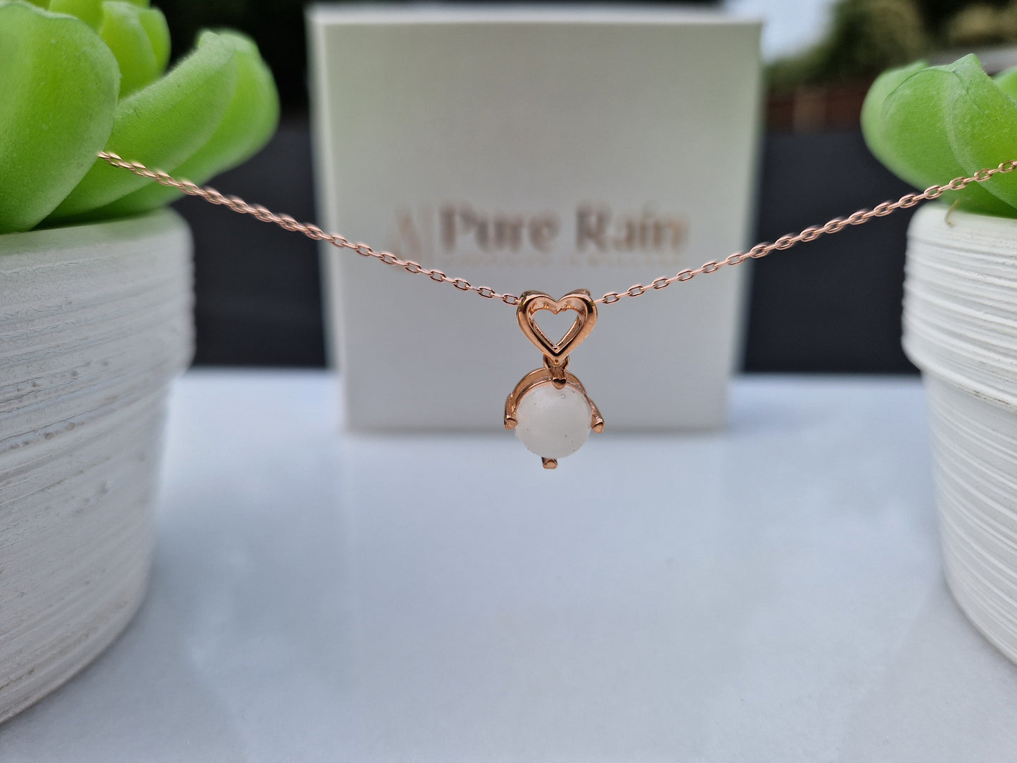 Rose Gold Heart drop