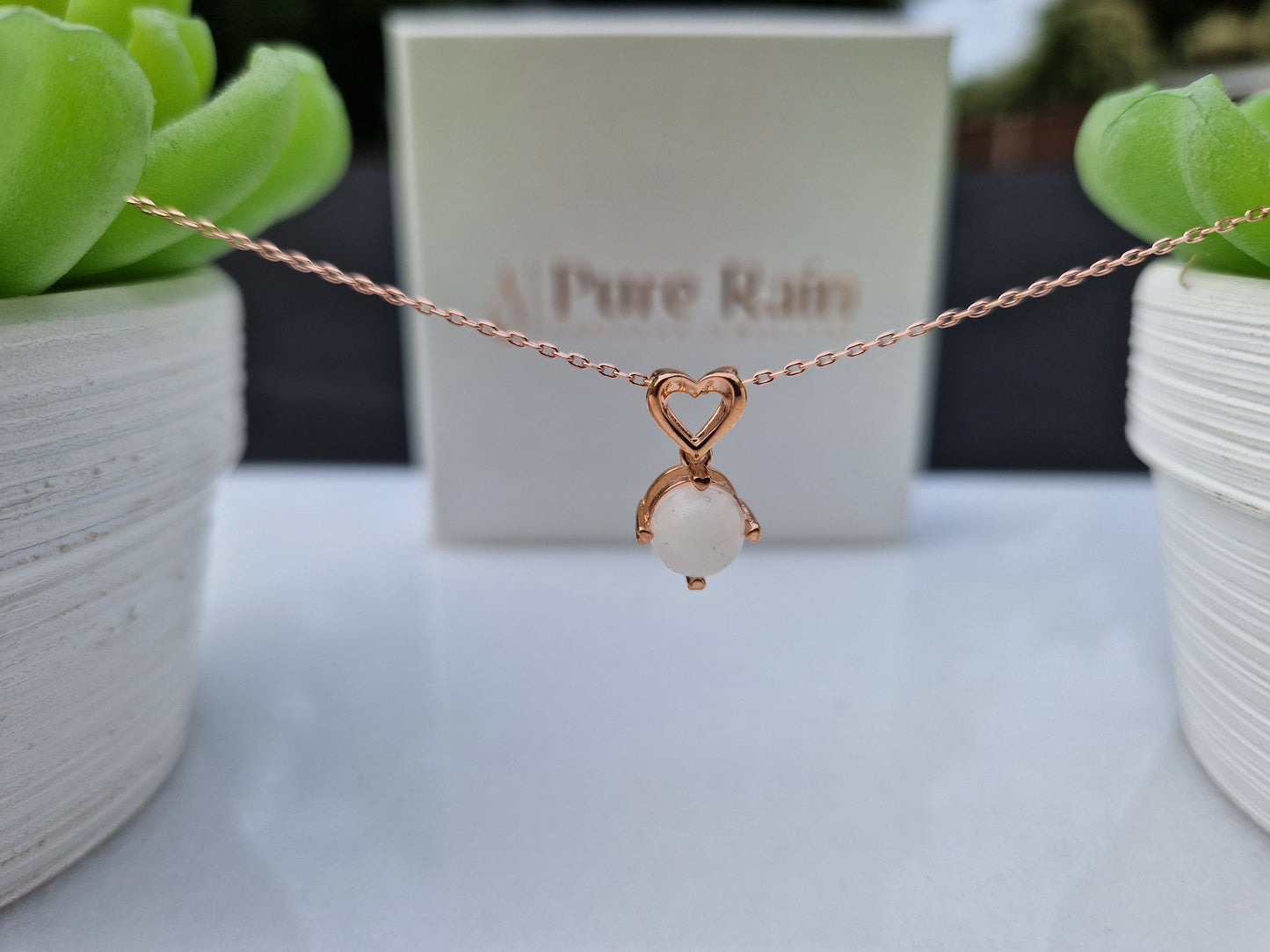 Rose Gold Heart drop