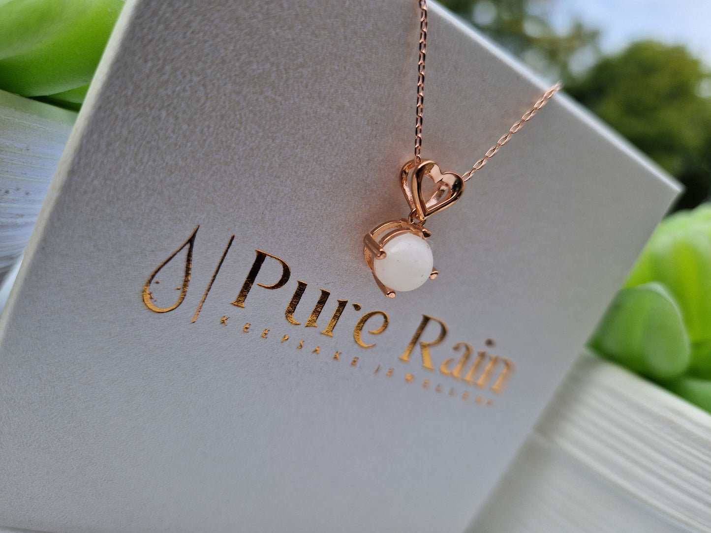 Rose Gold Heart drop