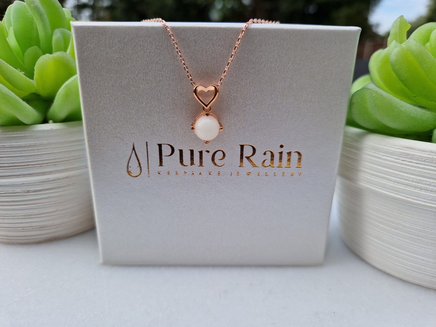 Rose Gold Heart drop