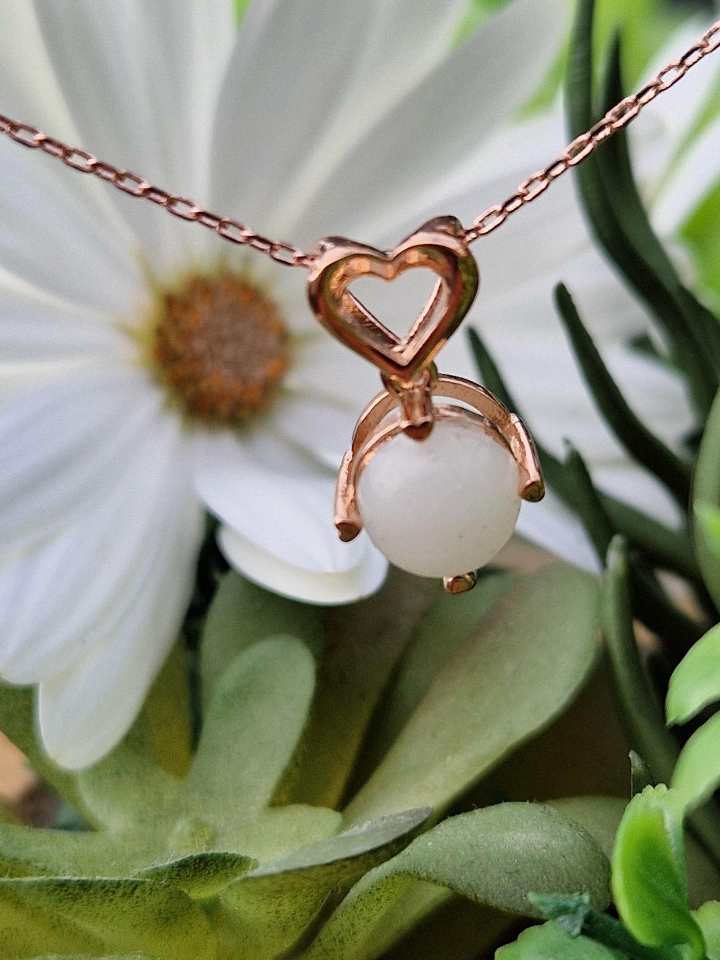 Rose Gold Heart drop