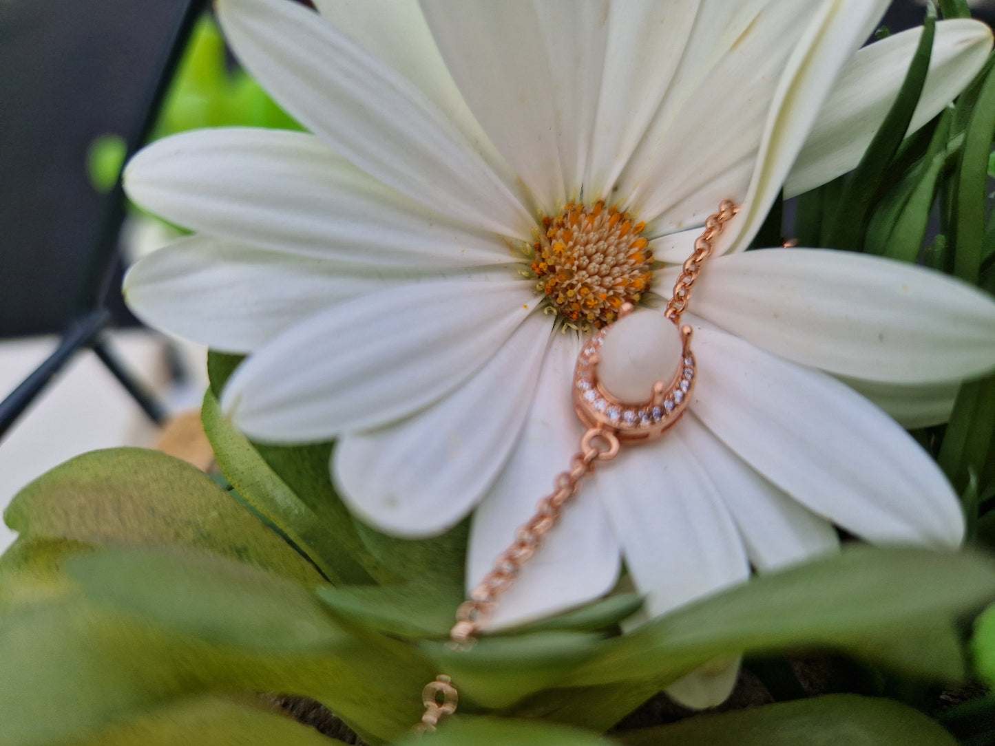 Oval Diamond Bracelet Rose Gold